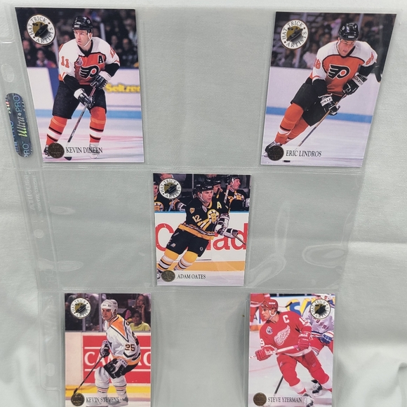 1993-94 Leaf Hockey Hat Trick Artists Insert Set (10) Lemieux Yzerman - Picture 3 of 4